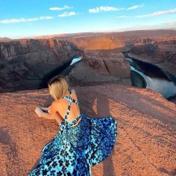 Free People Dewberry Printed Floral Sweetheart Maxi NWT Size Small - Picture 3 of 10